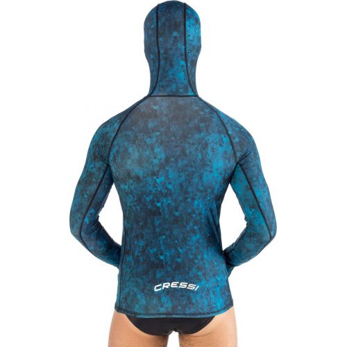 크레시 Cressi Camouflage Rash Guard for Scuba Diving Videomakers and Spearfishing - Hooded and Crew-Neck| get the Hunter equipment