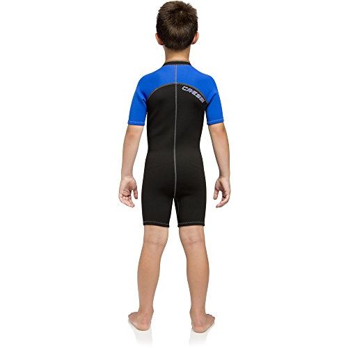 크레시 Cressi Short Kids, Boys & Girls, Front-Zip Neoprene Wetsuit for All Water Sports | Lido Junior