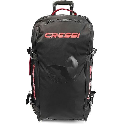 크레시 Cressi Heavy-Duty 140 Liters Wheeled Travel Bag - Adjustable Shoulder Strap - Equipment Protection for Outdoor Activities, Water Sport, Boating, Scuba Diving - Whale: Designed in Italy