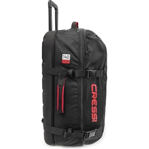 크레시 Cressi Heavy-Duty 140 Liters Wheeled Travel Bag - Adjustable Shoulder Strap - Equipment Protection for Outdoor Activities, Water Sport, Boating, Scuba Diving - Whale: Designed in Italy