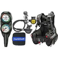 Cressi Start Pro 2.0 Scuba Diving Gear Package Assembled GUpG Reg Bag, Mini Console PD2, Large