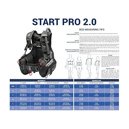 크레시 Cressi Start Pro 2.0 Scuba Diving Gear Package Assembled GUpG Reg Bag, Mini Console PD2, Large