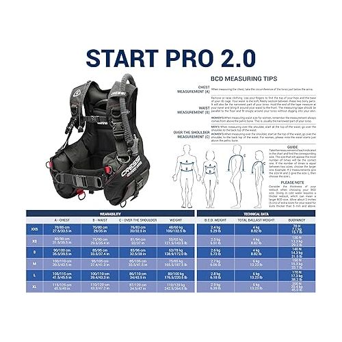 크레시 Cressi Start Pro 2.0 Scuba Diving Gear Package Assembled GUpG Reg Bag, Donatello Console 2, Large