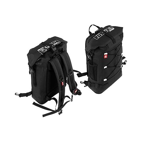 크레시 Cressi Waterproof Backpack - Watertight Zipper, Padded Shoulder, and Back Strap- Designed for Fixing to D-Rings on iSUP Boards - Spidy Dry: Designed in Italy,Black