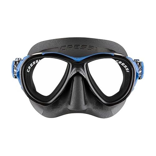 크레시 Cressi Compact Adult Scuba Diving Mask with Anti-Fog System - Cressi Naxos Mask- Made in Italy