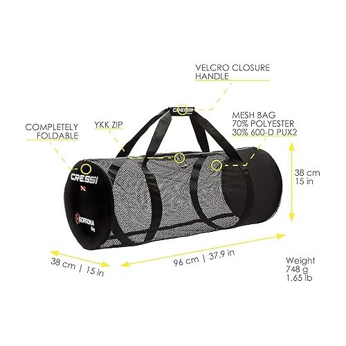 크레시 Quartz Adult Scuba Package for Any Skill Level - MC9/Compact Regulator - Octopus Compact - Donatello Dive Computer Gauge Console - Gorgona Mesh Bag - Italian Design