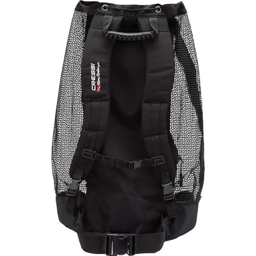 크레시 Cressi Heavy Duty Mesh Backpack 90 liters Capacity for Scuba Diving, Water Sport Gear | Roatan: designed in Italy, Black, One Size (UB936000)