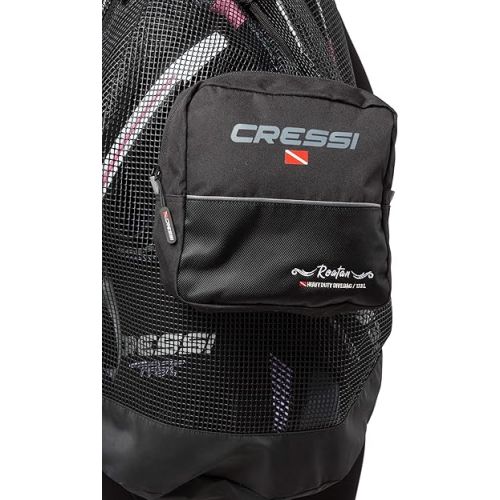 크레시 Cressi Heavy Duty Mesh Backpack 90 liters Capacity for Scuba Diving, Water Sport Gear | Roatan: designed in Italy, Black, One Size (UB936000)
