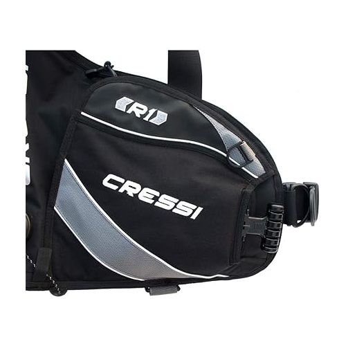 크레시 Cressi Lightweight Scuba Diving Jacket BCD with Integrated Movable Weight Pockets and 3 Exhaust Valves: R1: Designed in Italy