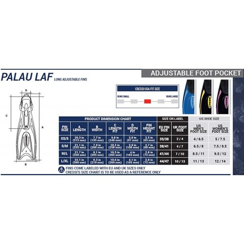 크레시 Cressi Palau - Premium Tauchen Schnorchel Flossen