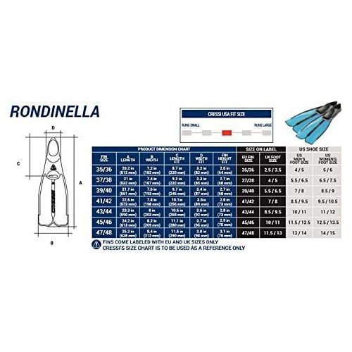 크레시 Cressi Unisex Flossen Rondinella