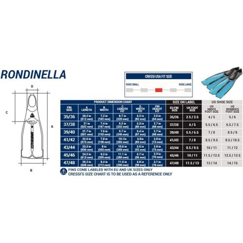 크레시 Cressi Unisex Tauchset Rondinella Bag