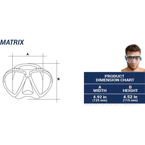 크레시 Cressi Matrix Erwachsene Profi Schnorchelset, Made in Italy