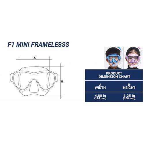 크레시 Cressi F1 Small Tauchmaske Frameless