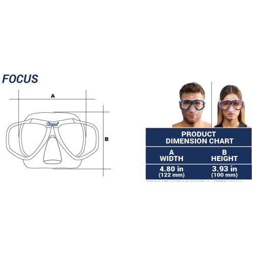 크레시 Cressi Focus - Professional Erwachsene Tauchmaske aus High Seal - Optionale Optische Glaeser Erhaeltlich