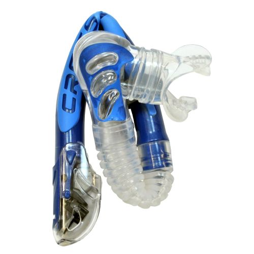 크레시 Cressi Alpha Dry Snorkel - Silver/Blue ES258020