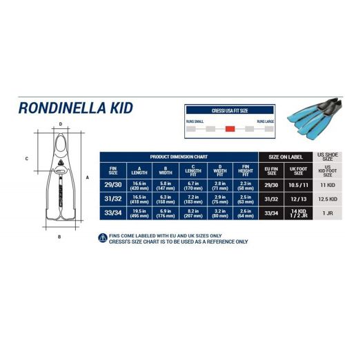 크레시 Cressi Unisex Flossen Rondinella