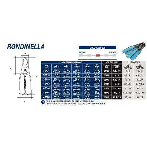 크레시 Cressi Unisex Flossen Rondinella