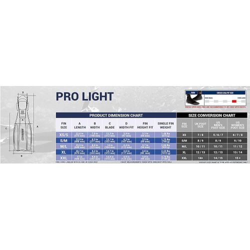 크레시 Cressi Pro Light - Premium Open Heel Tauchen Flossen