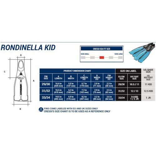 크레시 Cressi Unisex Flossen Rondinella