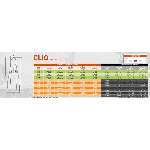 크레시 Cressi Clio for Swimming, Apnea and Snorkeling Fins