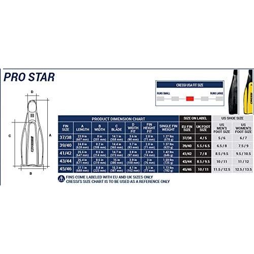 크레시 Cressi Pro Star Bag Erwachsene Apnoe / Schnorcheln Set - Cressi: Italian Quality Since 1946