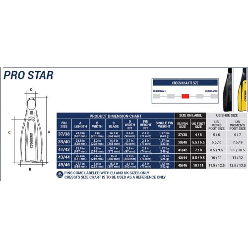 크레시 Cressi Pro Star Bag Erwachsene Apnoe / Schnorcheln Set - Cressi: Italian Quality Since 1946