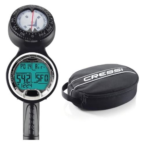 크레시 [아마존베스트]Cressi Console Leonardo C3, console with pressure gauge and compass, travel bag included