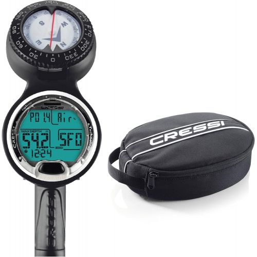 크레시 [아마존베스트]Cressi Console Leonardo C3, console with pressure gauge and compass, travel bag included