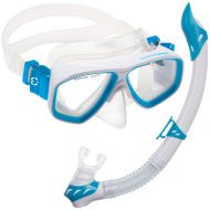 Cressi DELUXE, Kids Youth Mask Snorkel Set, White / Light Blue