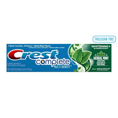  Crest Complete Multi-Benefit Whitening + Herbal Mint Expressions, Extreme Herbal Mint Toothpaste -...