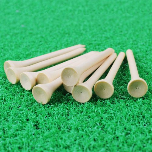  [아마존 핫딜]  [아마존핫딜]Crestgolf 70mm, 23/4Zoll mit Holz-Tees Golf-Tees, aus Holz, Golf-Tees, aus Holz, 100Stueck