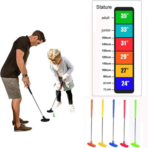  [아마존베스트]Crestgolf 6pcs Two Way Junior Golf Putter Kids Putter Both Left and Right Handed Easily Use 5 Sizes for Ages 3-5 6-8 9-12 13-15 Adult