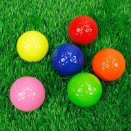 Crestgolf Colored Golf Balls for Kids,Mix Colored Mini Golf Balls for Indoor&Outdoor Short Game Office Pack of 6