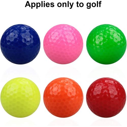  Crestgolf Colored Golf Balls for Kids,Mix Colored Mini Golf Balls for Indoor&Outdoor Short Game Office Pack of 6