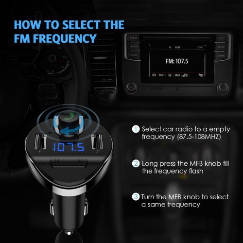  [아마존베스트]-Service-Informationen Criacr FM Transmitter, Bluetooth FM Transmitter