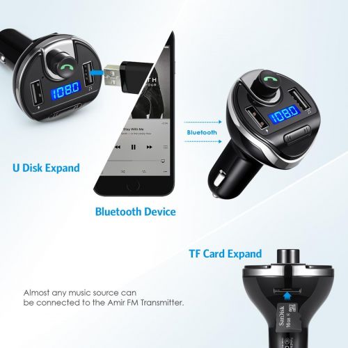  [아마존베스트]-Service-Informationen Criacr FM Transmitter, Bluetooth FM Transmitter