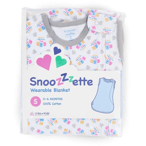  Cribs for Kids Snoozzzette Wearable Blanket (White, Cotton)