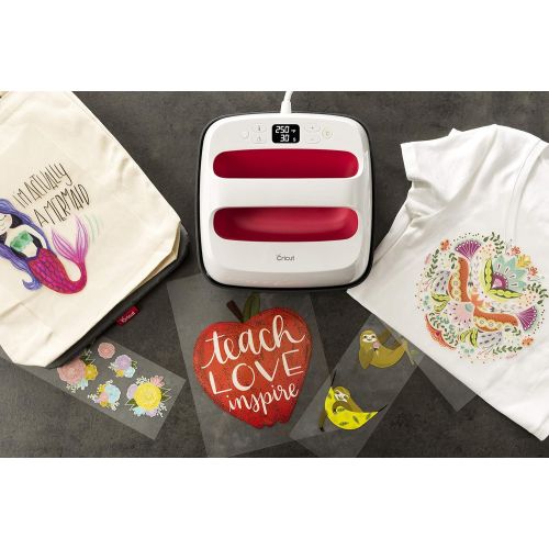  Cricut Easy Press 2 - Heat Press Machine For T Shirts and HTV Vinyl Projects, Raspberry, 9 x 9