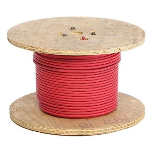  Crimp Supply Ultra-Flexible Car BatteryWelding Cable - 30 Gauge, Red - 15 Feet - and 5 Copper Lugs