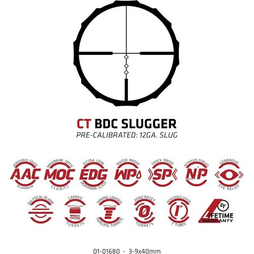  Crimson Trace Brushline Pro Riflescope with Lightweight Solid Construction, Scope Caps and Lens Cloth for Hunting, Shooting and Outdoor