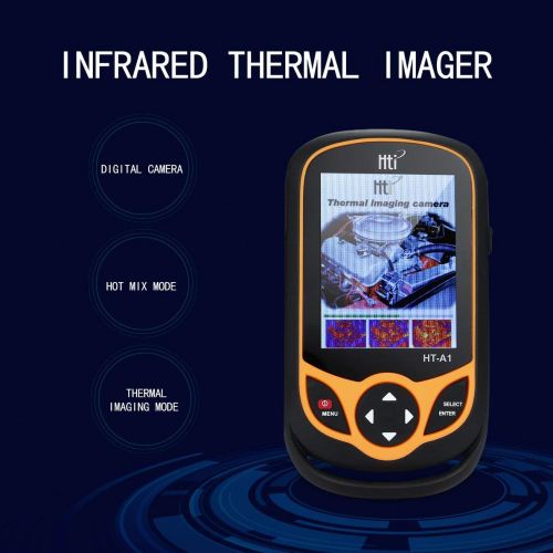  Crispsound HT-A1 Portable USB Rechargeable Thermal Imaging Camera with 3.2 Inch TFT Display Screen Selectable Color Palette