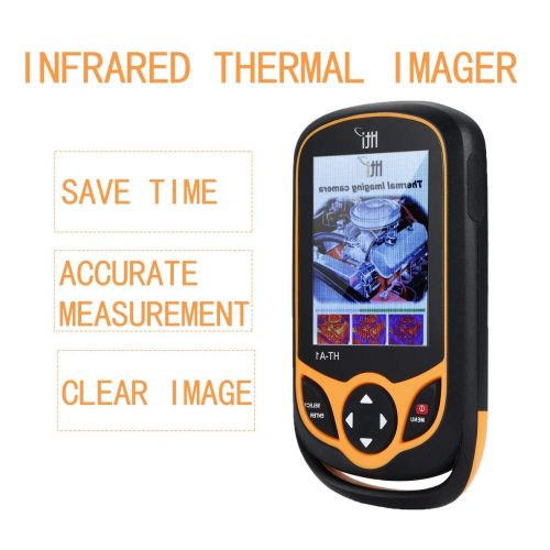  Crispsound HT-A1 Portable USB Rechargeable Thermal Imaging Camera with 3.2 Inch TFT Display Screen Selectable Color Palette