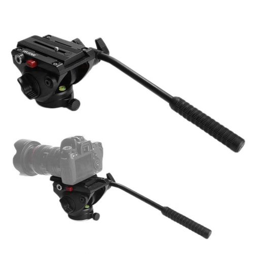  Crispsound Upgraded Lightweight VELEDGE VD-M8 Fluid Head Hydraulic Damping Video Camera Tripod Head for Pro DSLR Tripod Monopod