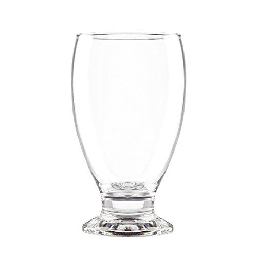  [아마존베스트]Crista Stub Stem Water Glass Goblet 11.75 oz, Set of 4 (Aqua)