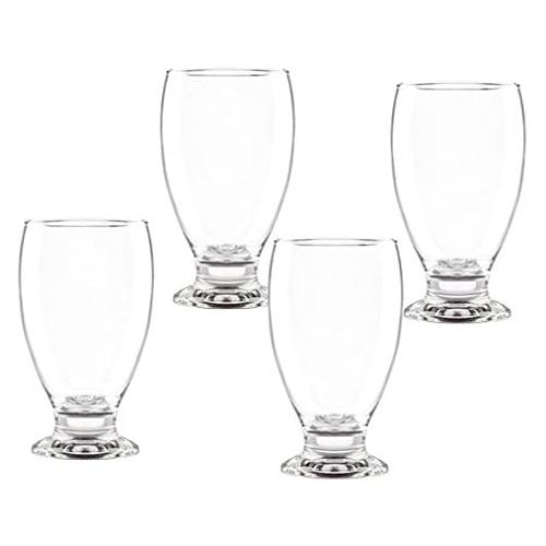  [아마존베스트]Crista Stub Stem Water Glass Goblet 11.75 oz, Set of 4 (Aqua)