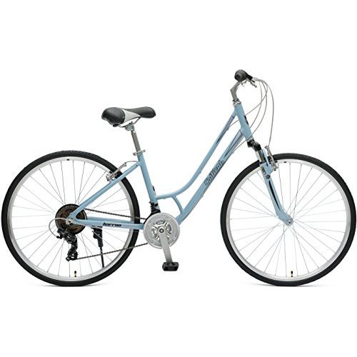  Critical Cycles Barron 21 Speed Ladys Hybrid Bike with Step-Thru Frame, Powder Blue