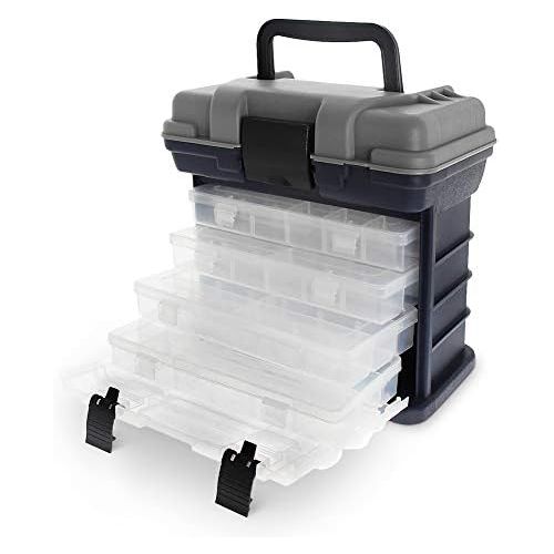  [아마존베스트]Croch Fishing Tackle Case with 4 Storage Box for Fishing Accessories