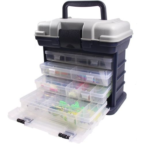  [아마존베스트]Croch Fishing Tackle Case with 4 Storage Box for Fishing Accessories