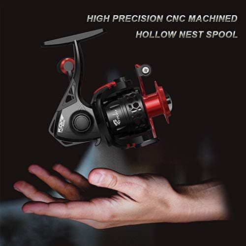  [아마존베스트]Croch Fishing Reel Spinning Reel 9+1BB with CNC Aluminum Spool Lightweight Ultra Soft Powerful Spinning Reel